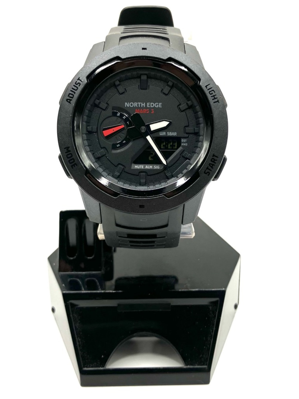 Carbon Fibre Black Sports Digital-Analog Watch